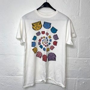 Popkiller Psychedelic Cat Rainbow Spiral Tee